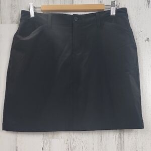 Eddie Bauer Classic Black Golf Skirt Builtin Shorts 3 Pockets Zip Front Size 8